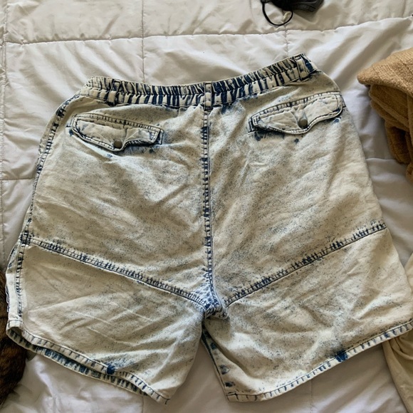 Vintage Acid Wash Jean Shorts 80s 14 34 high rise - Picture 3 of 5